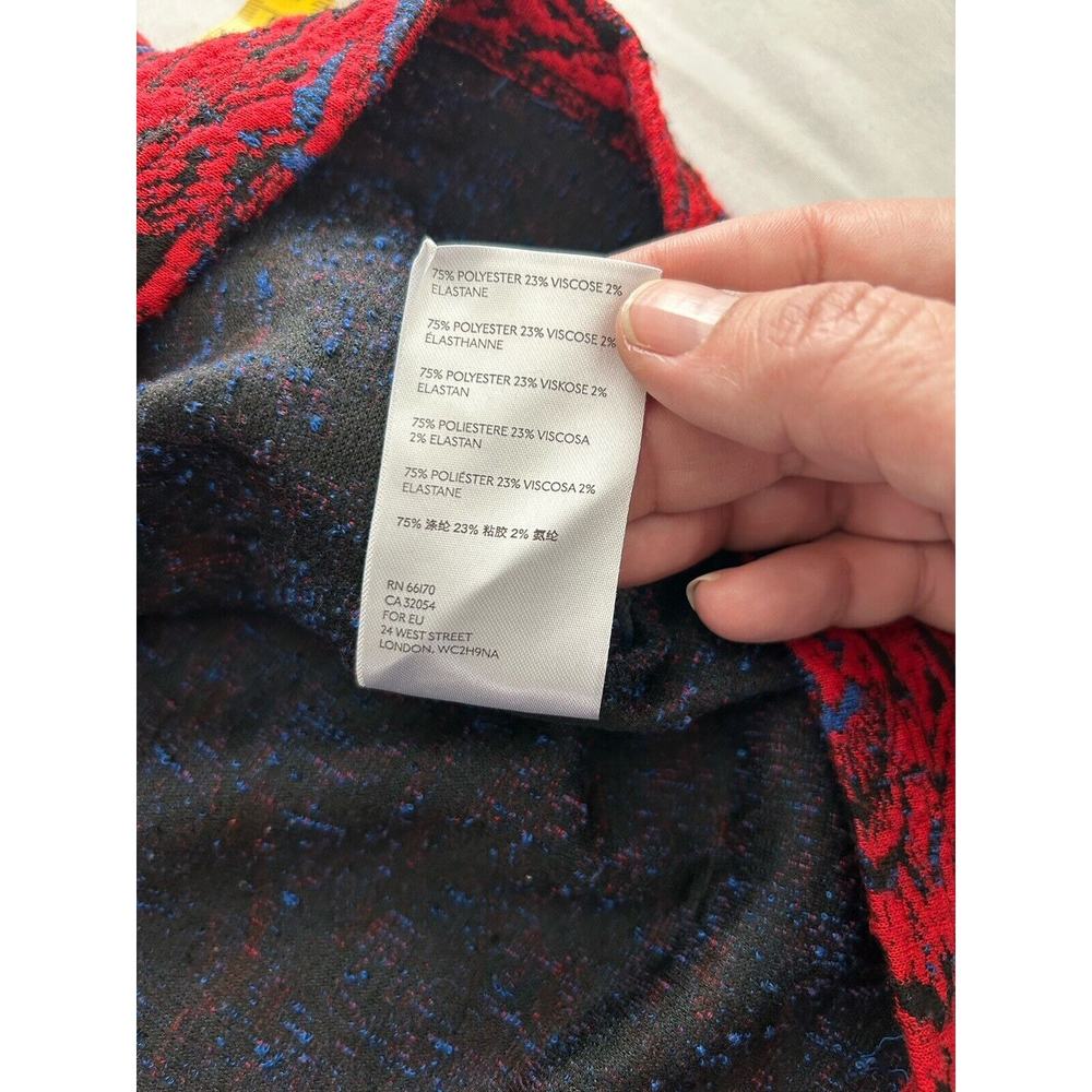 Free People Textured Sunset Puff Sleeve Mini Dress Womens Size Medium Red Boho - Picture 8 of 12